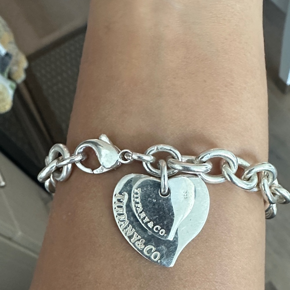 Tiffany & Co. Silver Double Heart Bracelet